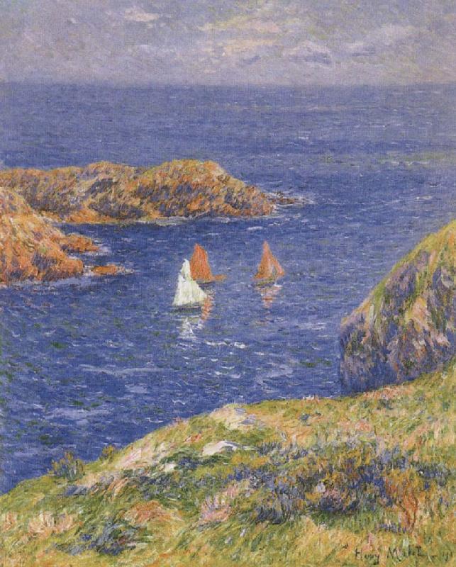 Henry Moret Ouessant,Clam Seas France oil painting art
